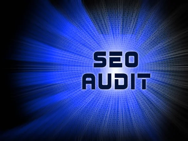 Seo Audit Website Ranking Assessment Illustration Shows Search Engine Optimization — Stock Photo, Image