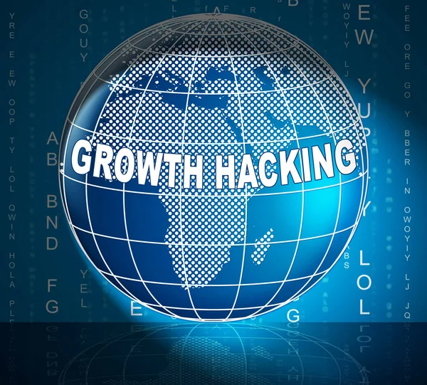 Growth Hacking Website Improvement Tactics Illustration Shows Breakthrough Ways Improve — Stock Photo, Image