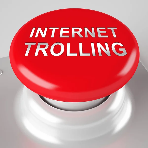 Internet Trolling Cyber Hate Instigator Rendering Shows Disruptive Negative Behaviour — Stock Photo, Image