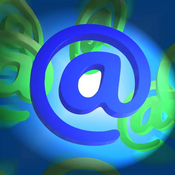 Email Drip Marketing Newsletter Outreach Rendering Mostra Emarketing Utilizzando Consegna — Foto Stock