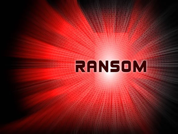 Komputer Hakera Danych Wymuszenia Okupu Ilustracja Pokazuje Ransomware Wykorzystywane Ataku — Zdjęcie stockowe