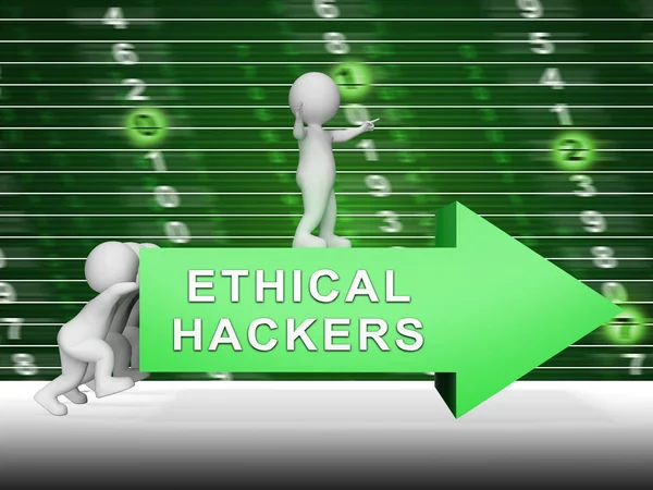 Ethical Hacker Tracking Server Vulnerability Rendering Shows Testing Penetration Threats — Stock Photo, Image