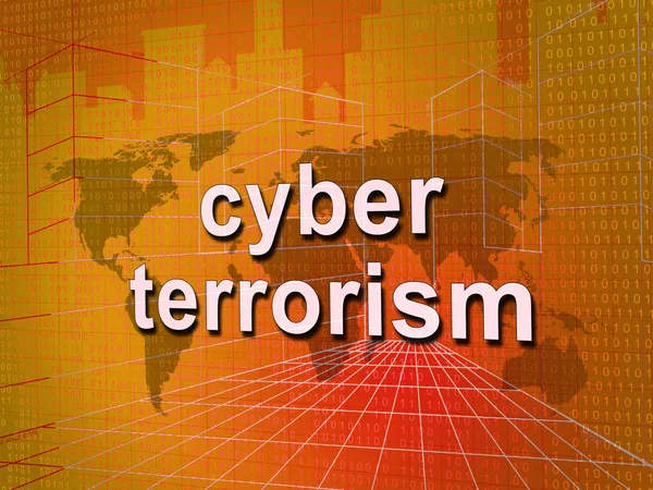 Siber terörizm Online terörist suç 3d çizim casusluk ve şantaj kullanarak sanal bir savaşta suç aşırı gösterir