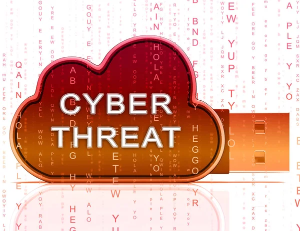 Cyber Threat Intelligence Online Protection Rendering Muestra Protección Contra Malware — Foto de Stock