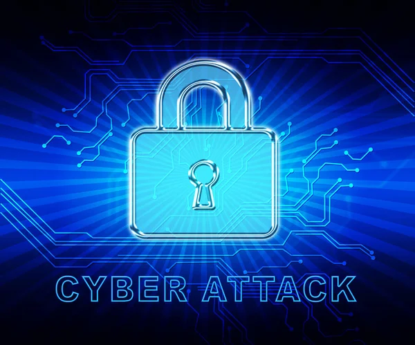 Cyberattack Schadelijke Cyber Hack Attack Illustratie Toont Internet Spyware Hacker — Stockfoto