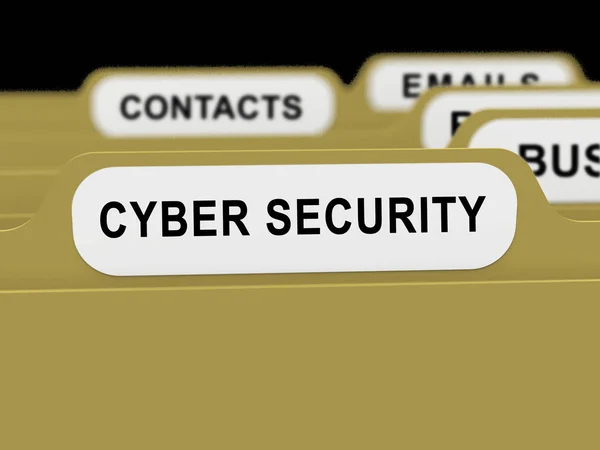 Cybersecurity Business Cyber Security Manager Rendering Viser Forvaltning Computernetværk Beskyttelse - Stock-foto
