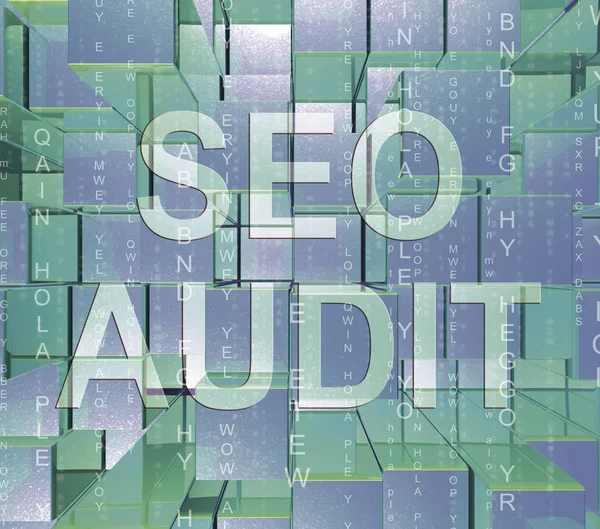 Seo Audit Website Ranking Assessment Rendering Shows Search Engine Optimization — Stock Photo, Image