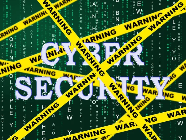 Cybersecurity Concept Digital Cyber Security Illustration Muestra Símbolo Conceptual Piratería — Foto de Stock