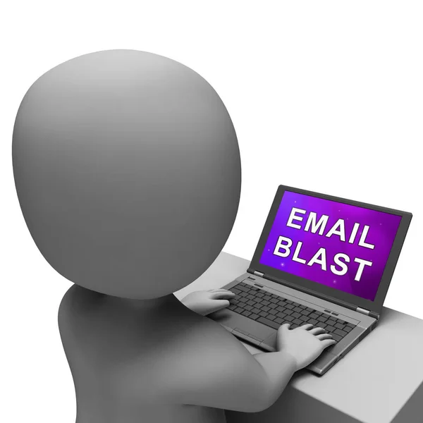 Mail Blast Newsletter Promotion Liefert Rendering Zeigt Marketing Liste Zielkorrespondenz — Stockfoto