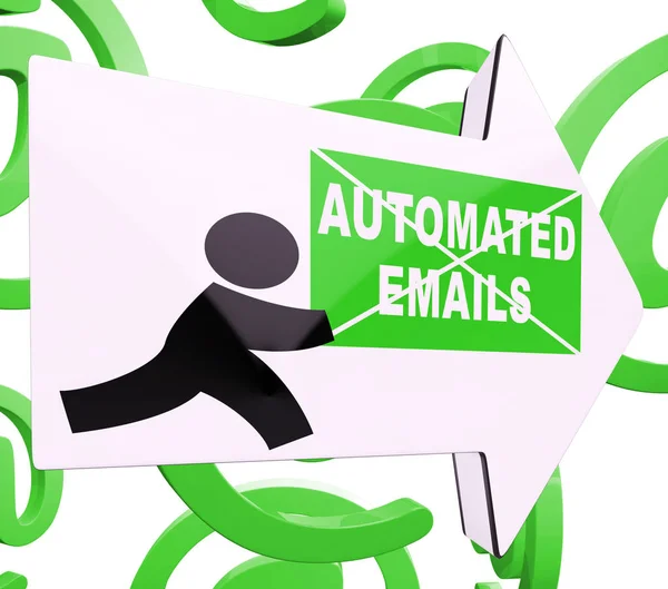 Automazione Mail Digital Marketing System Rendering Mostra Processo Automatizzato Inviare — Foto Stock