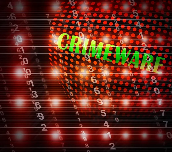 Crimeware Digital Cyber Hack Exploit Illustration Shows Computer Crime Digital — Stock Photo, Image