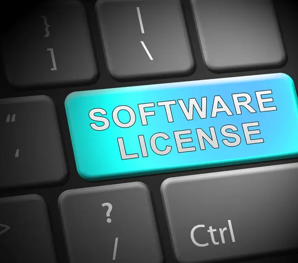 Software Licenza Certified Application Code Illustrazione Mezzi Applicazione Programma Certificato — Foto Stock