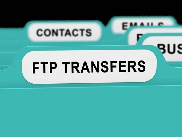 Ftp File Transfer Transferring Data Rendering Shows System Upload Protocol — Stock Photo, Image