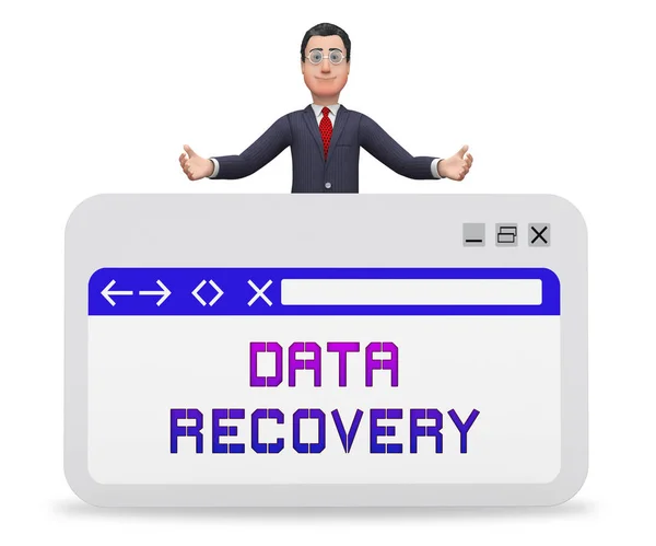 Software Recuperación Datos Restauración Bigdata Muestra Reconstrucción Red Servidor Después — Foto de Stock