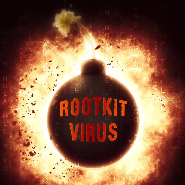 Rootkit Cyber Criminal Spyware Rendering Shoots Criminal Hacking Stop Spyware — стоковое фото