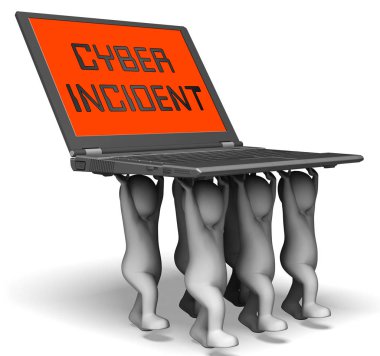 Siber Olay Veri Saldırısı Alarmı 3d Hacklenmiş Ağ ya da Bilgisayar Güvenliği Girmesini Gösterir
