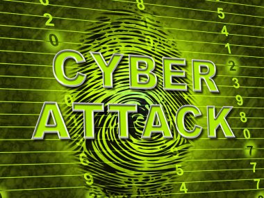 Cyberattack kötü amaçlı Cyber kesmek saldırı 3d gösterilmiştir Internet Spyware Hacker uyarısı sanal virüs karşı