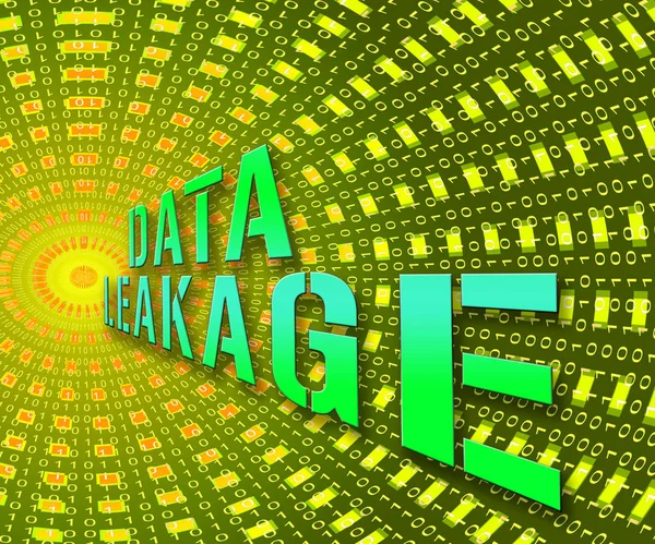 Ilustración Pérdida Del Flujo Información Fuga Los Datos Muestra Brecha — Foto de Stock