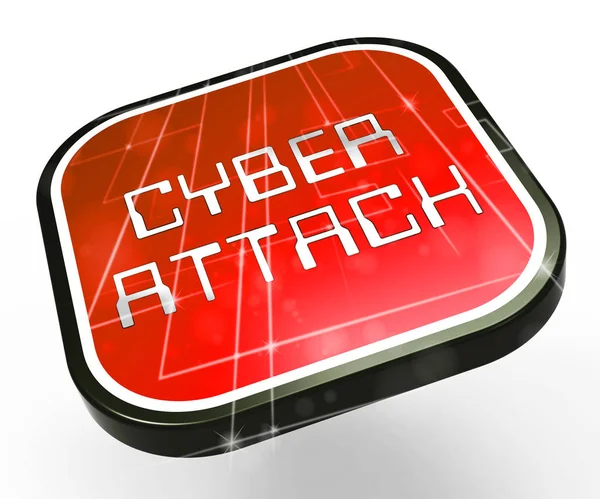 Haker Cyberattack Złośliwego Zainfekowanego Spyware Ilustracji Pokazano Naruszenie Komputer Zainfekowany — Zdjęcie stockowe