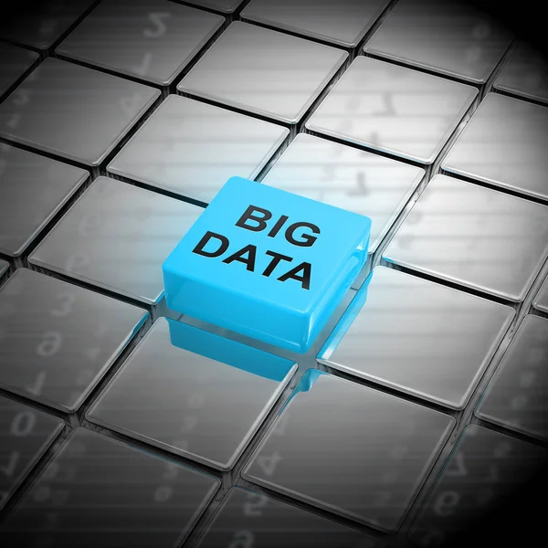 Big Data Tools Digital Toolbox Rendering Shows Mainframe Computing Management — Stock Photo, Image