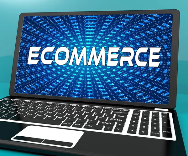 Ecommerce Platform Virtual Marketplace Portal Rendering Shows Using Virtual Store — Stock Photo, Image