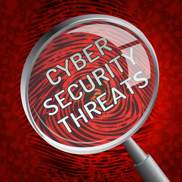Amenazas Ciberseguridad Riesgo Delito Cibernético Renderización Muestra Una Violación Datos — Foto de Stock