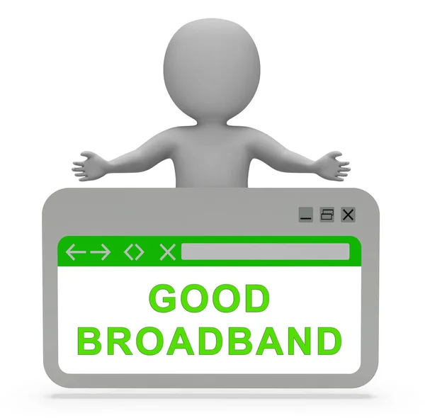 Good Broadband High Speed Streaming Rendering Shows Efficient Fast Online — Stock Photo, Image