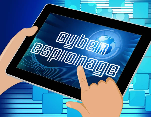 Siber casusluk suç Cyber Attack 3d çizim ticari veri veya iş sırları Online hırsızlık gösterir