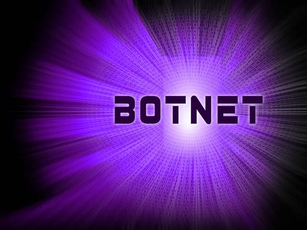 Botnet Estafa Ilegal Red Fraude Ilustración Muestra Computadora Cibercrimen Hacking —  Fotos de Stock