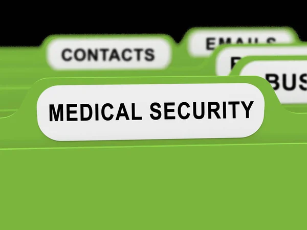 Cyber Security Medical Hack Protection Rendering Mostra Privacy Dei Dati — Foto Stock