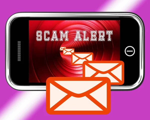 Bösartige Mails Spam Malware Alarm Rendering Zeigt Verdächtige Mail Viren — Stockfoto