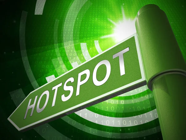 Portable Hotspot Wifi Signal Gateway Illustration Montre Internet Partout Partir — Photo
