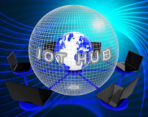 Iot Hub Internet Van Dingen Gateway Rendering Toont Portal Voor — Stockfoto