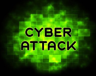 Cyberattack kötü amaçlı Cyber kesmek saldırı 2d gösterilmiştir Internet Spyware Hacker uyarısı sanal virüs karşı