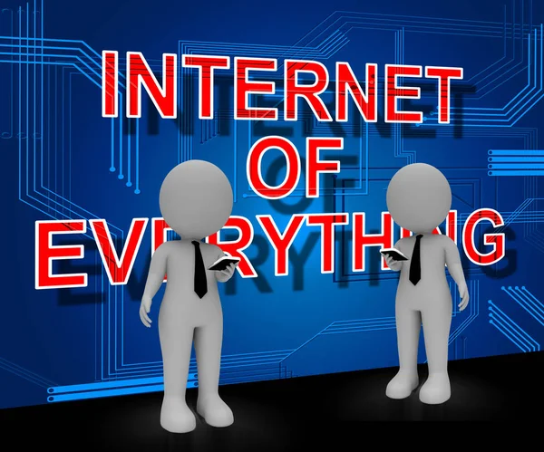 Internet Everything Smart System Redare Afișează Controlul Conectat Folosind Rețele — Fotografie, imagine de stoc