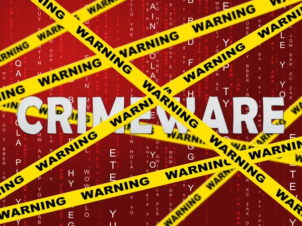 Crimeware Digital Cyber Hack Exploit Illustration Shows Computer Crime Digital — Stock Photo, Image