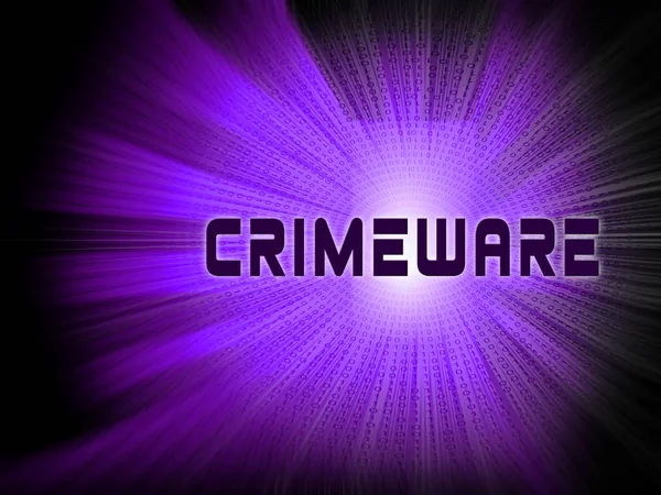 Crimeware Digital Cyber Hack Exploit Illustration Shows Computer Crime Digital — Stock Photo, Image