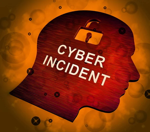 Cyber Incident Data Attack Alert Rendering Muestra Redes Hackeadas Penetración — Foto de Stock