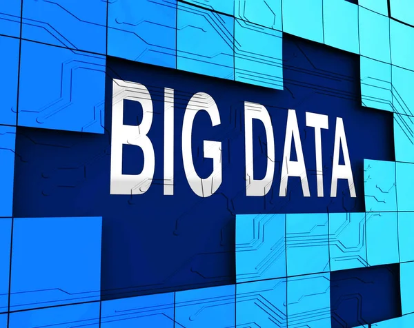 Bigdata Flödet Ström Big Data Illustration Visar Ett Flytande Informationssystem — Stockfoto