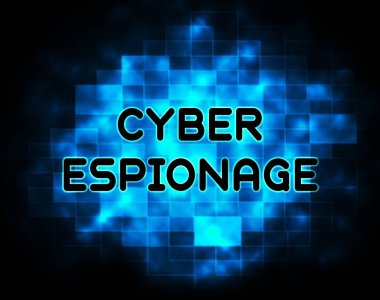 Ticari veri veya iş sırları Online hırsızlık siber casusluk suç siber saldırı 2d çizimde gösterilmektedir