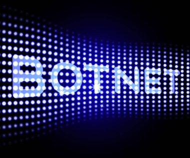Botnet yasadışı aldatmaca ağ dolandırıcılık 3d çizim gösterir bilgisayar Risk siber suçlar kesmek ve casus yazılım Gizlilik