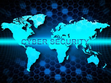 Siber Güvenlik Dijital Siber Güvenlik 2d İllüstrasyon İnternet Hackleme veya Güvenli Veri Gizliliği Kavramsal Sembolünü Gösteriyor