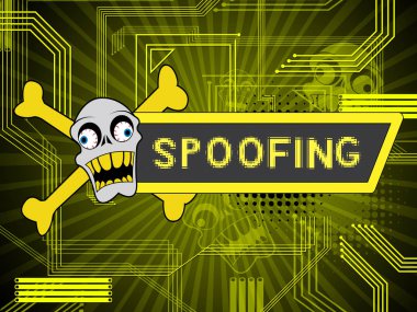 Spoofing Attack Cyber Crime Hoax 2d Illustration Means Website Spoof Threat On Vulnerable Deception Sites clipart