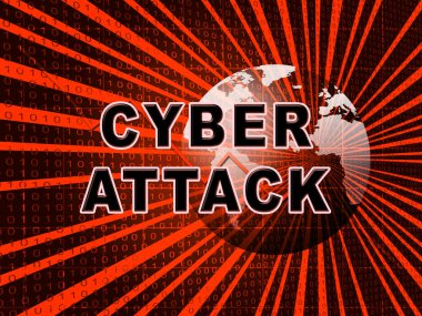 Cyberattack kötü amaçlı Cyber kesmek saldırı 3d gösterilmiştir Internet Spyware Hacker uyarısı sanal virüs karşı