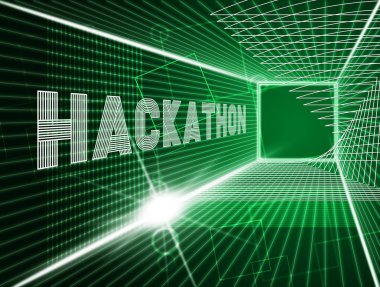 Hackkathon Teknoloji Tehdidi Çevrimiçi Kodlama 3d İllüstrasyonu Casus Yazılımını veya Kötü Yazılım Hacklemesini Durdurmak İçin Siber Suçlar Kodlayıcı Buluşmasını Gösteriyor