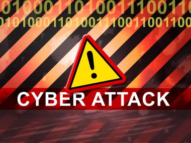 Cyberattack kötü amaçlı Cyber kesmek saldırı 2d gösterilmiştir Internet Spyware Hacker uyarısı sanal virüs karşı
