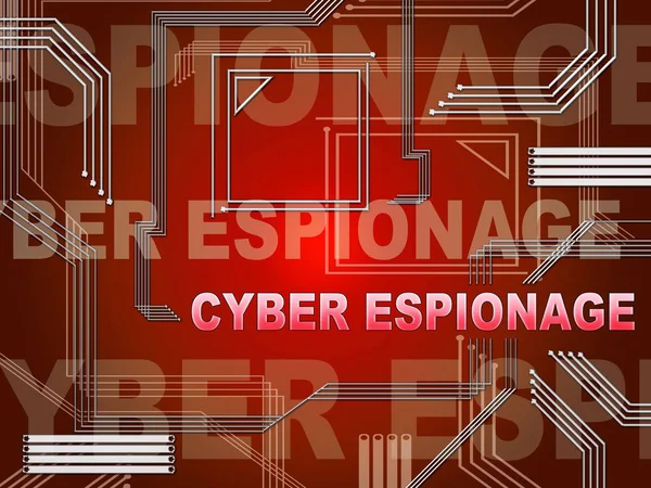 Ticari veri veya iş sırları Online hırsızlık siber casusluk suç siber saldırı 2d çizimde gösterilmektedir