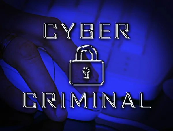 Cyberbrottslingar Internet Hacka Eller Bryta Mot Illustration Visar Online Bedrägerier — Stockfoto