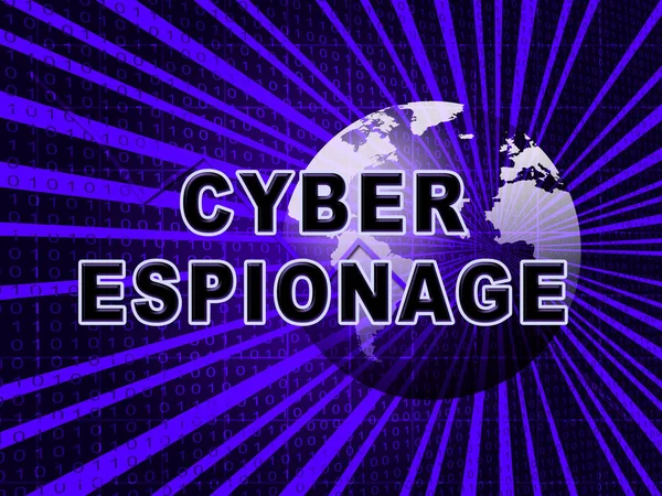 Cyber Espionage Criminal Cyber Attack Illustration Shows Online Theft Commercial — Stock Photo, Image