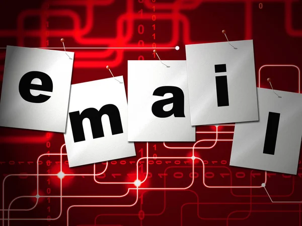 Podvodný Mail Internet Threat Protection Obrázek Znázorňuje Opatrnost Proti Email — Stock fotografie